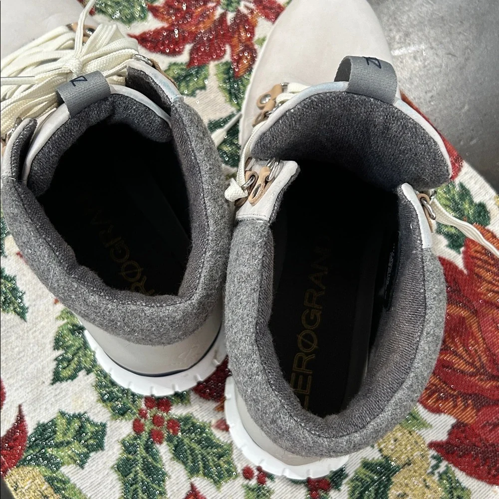 Cole Haan Cream and Gray waterproof Lace-Up Boots! - Picture 6 of 7